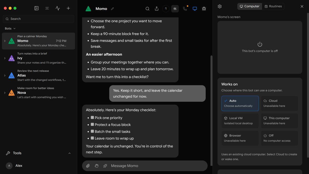 GlinkBot: A computer when work needs it
