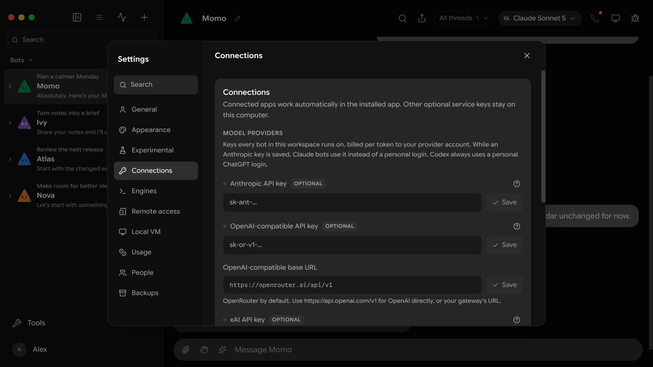 GlinkBot: Configure your providers